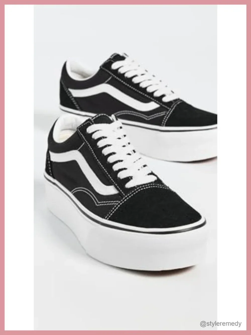 Vans Old Skool Stackform Sneakers - Suede Canvas Platform Shoes